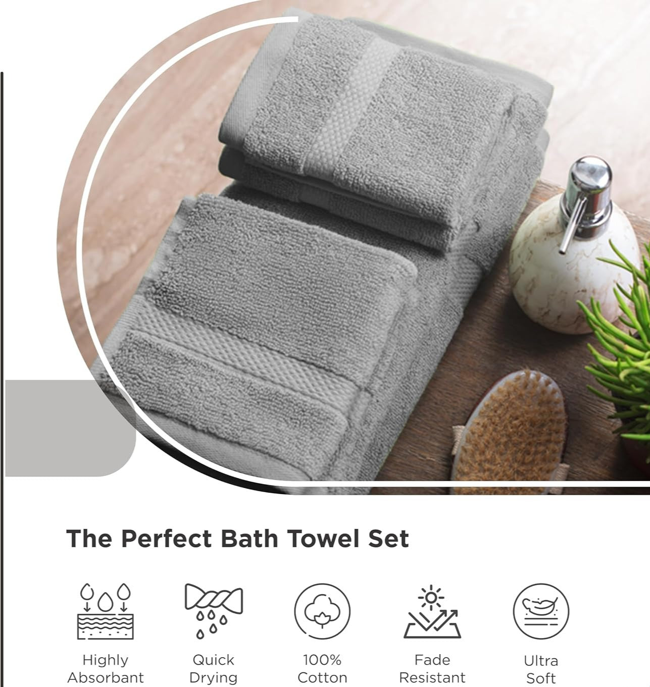 24-Piece Cotton Towel Set