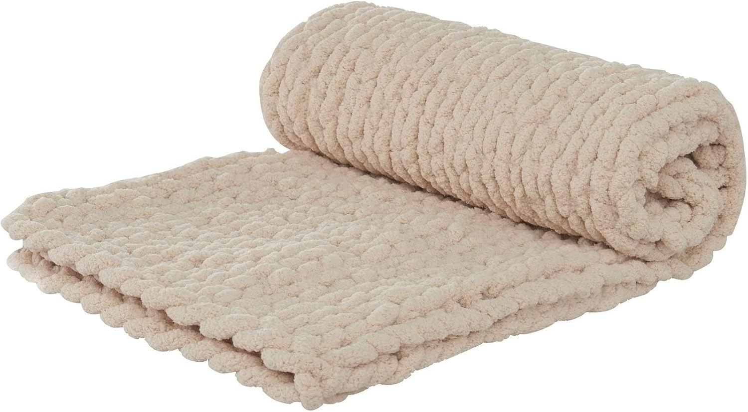 Chunky Knit Chenille Throw Blanket