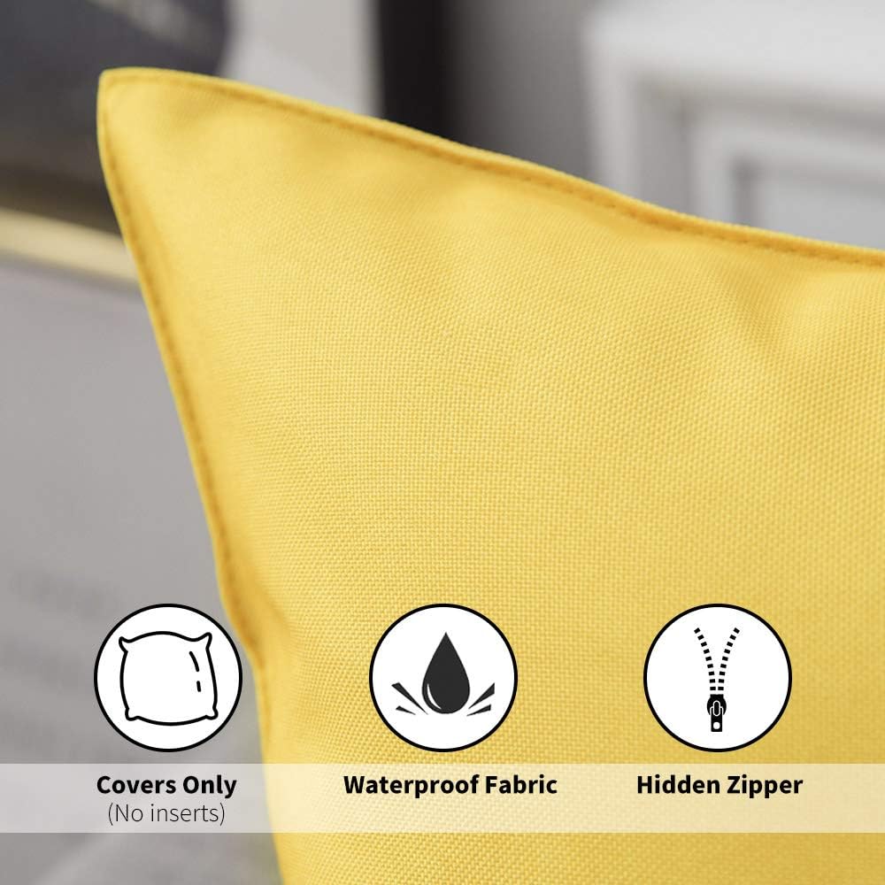 Outdoor Lumbar Pillow Covers Set of 2