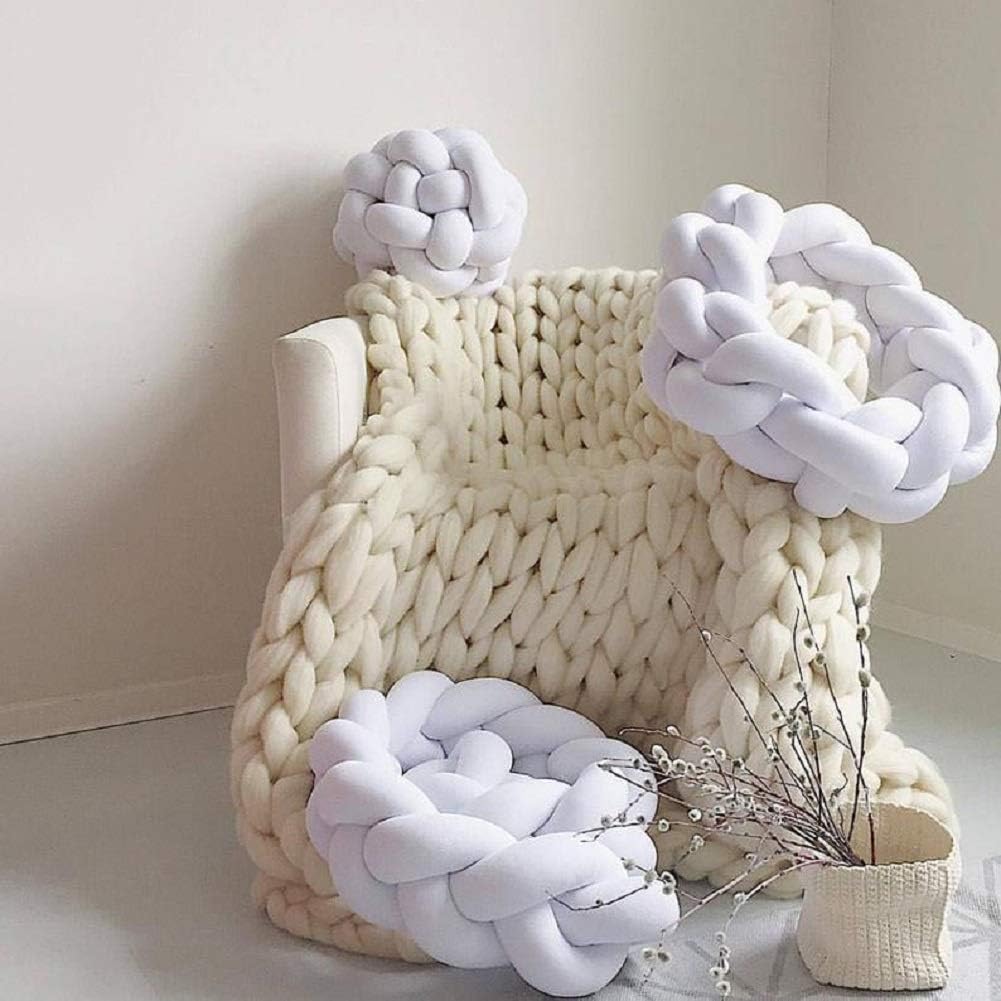 Chunky Knit Merino Wool Throw Blanket