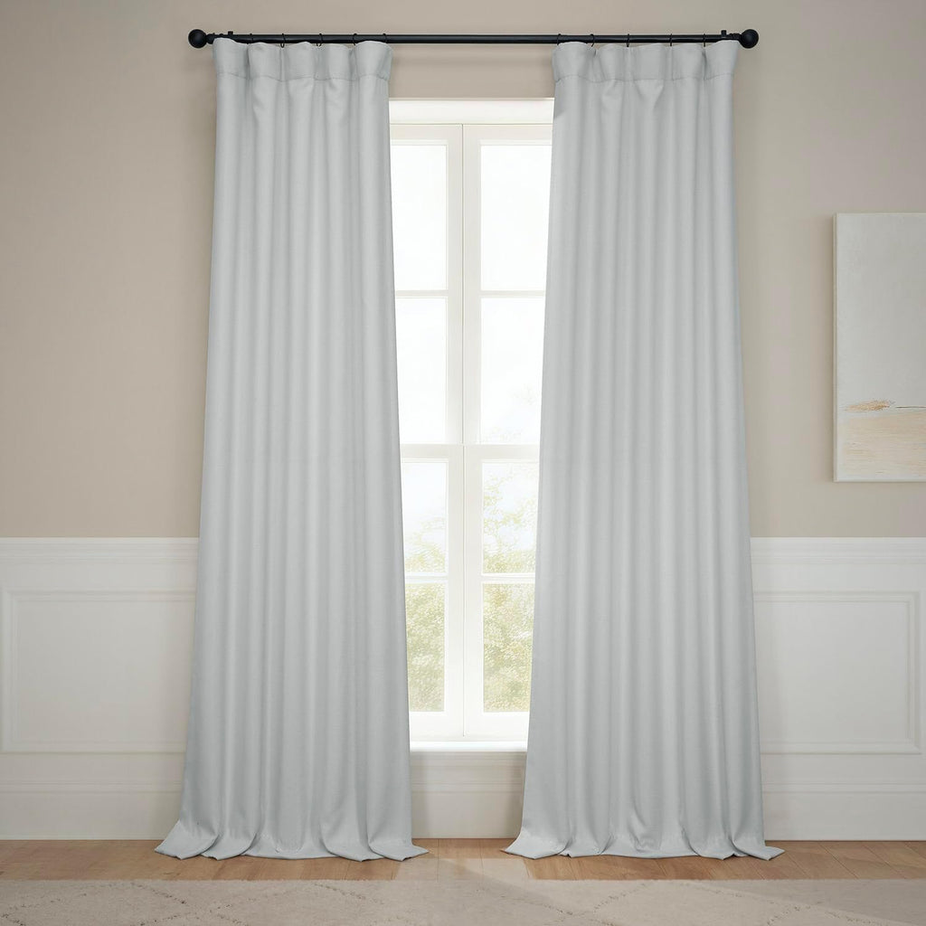 Half Price Drapes Faux Linen Room Darkening Curtain Panels