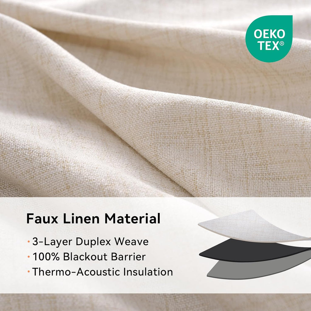 Textured Blackout Grommet Curtain Panels