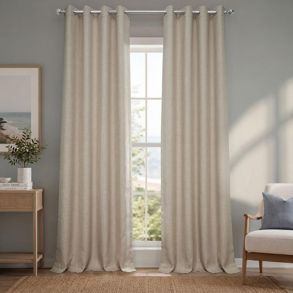 Half Price Drapes Faux Linen Curtain Panel