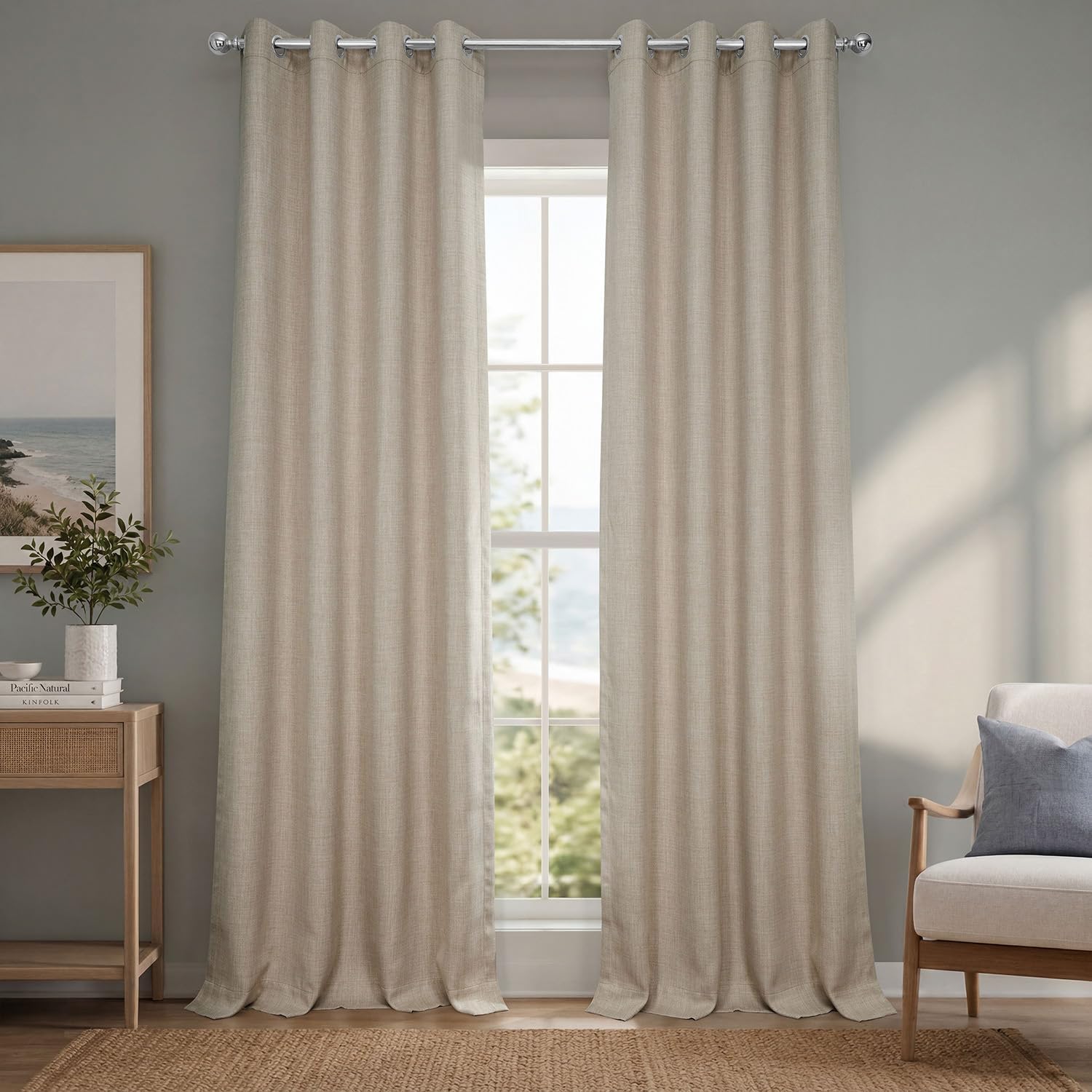 Half Price Drapes Faux Linen Curtain Panel