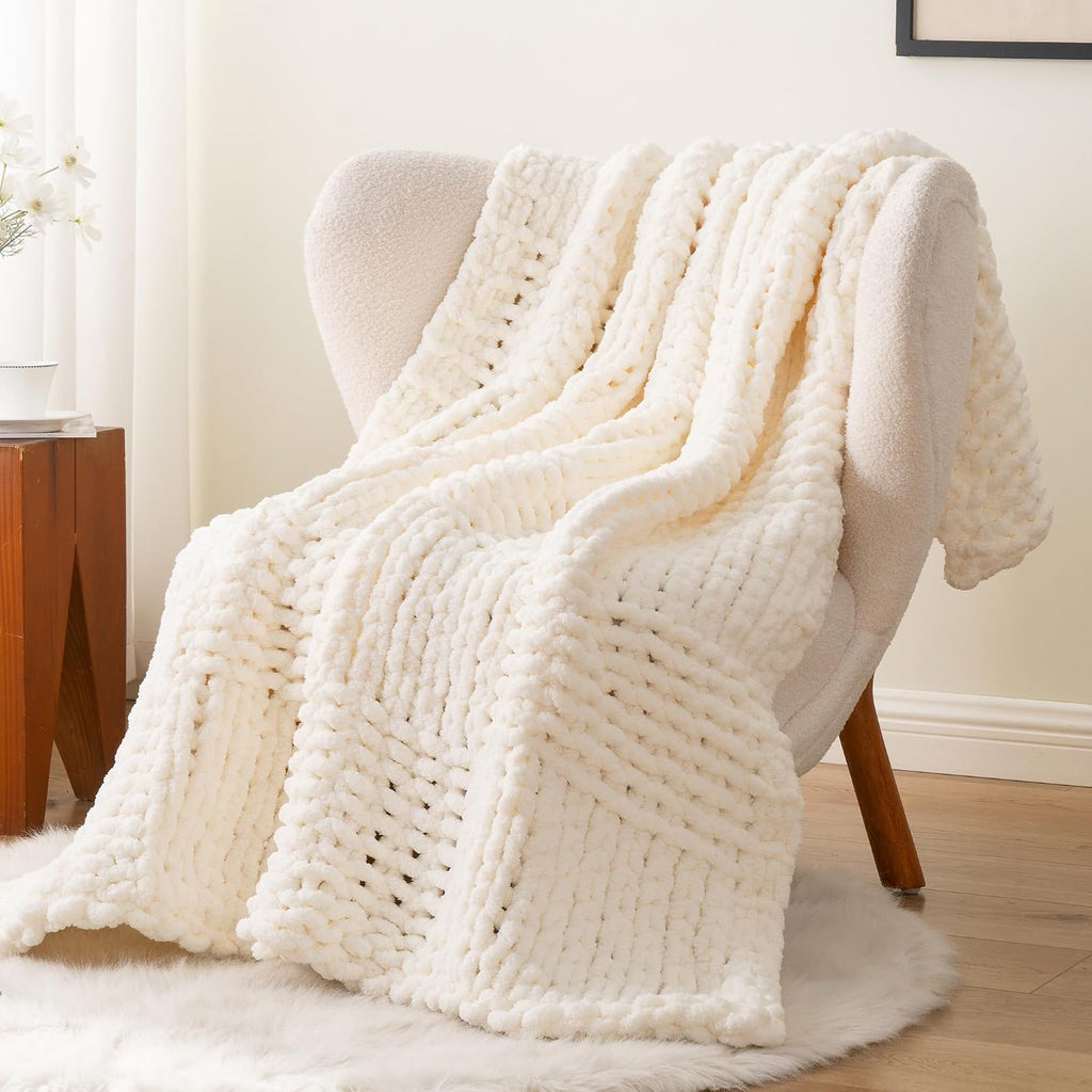 Chunky Knit Throw Blanket