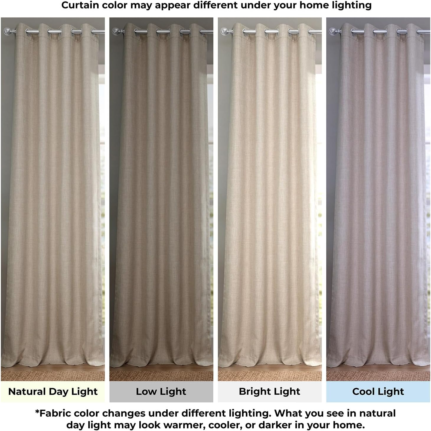 Half Price Drapes Faux Linen Curtain Panel