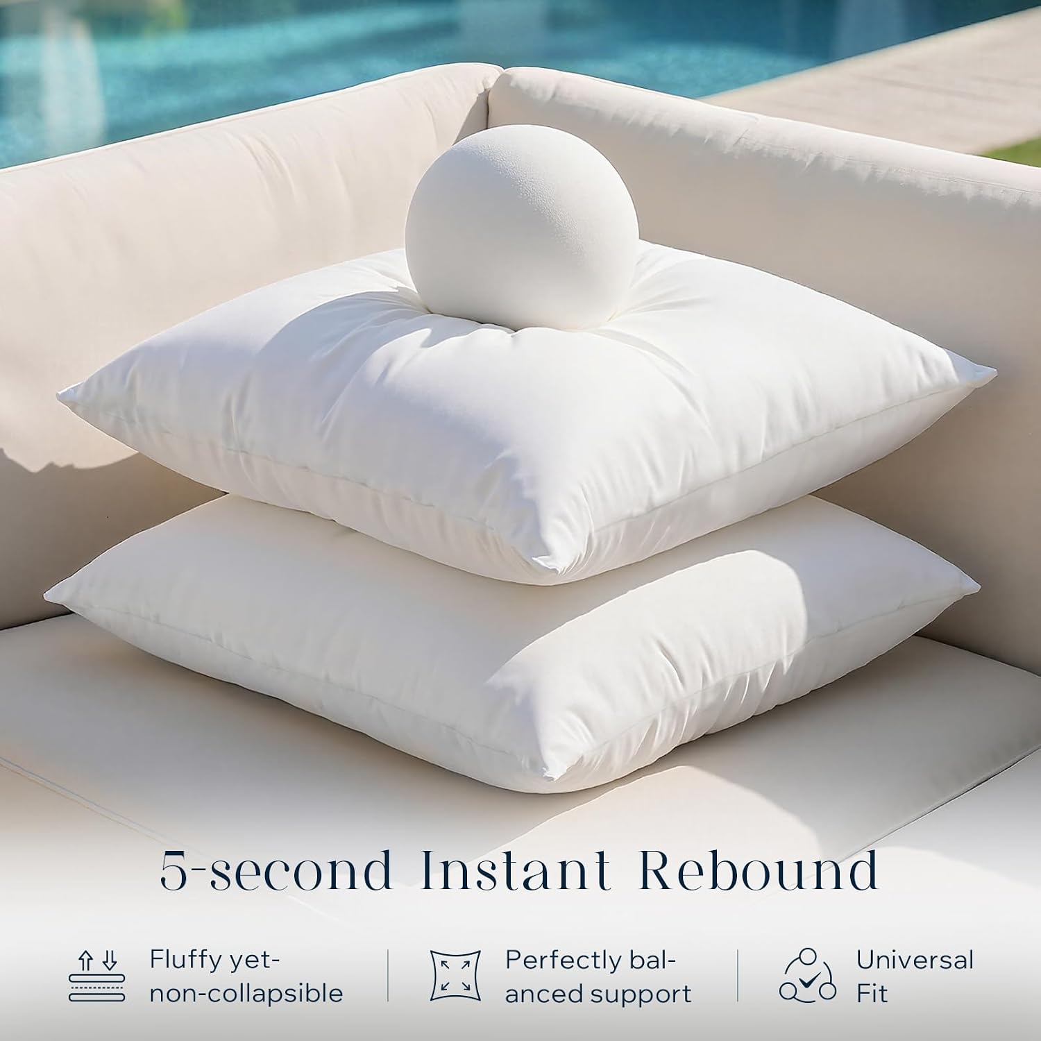 4-Pack Outdoor Pillow Inserts