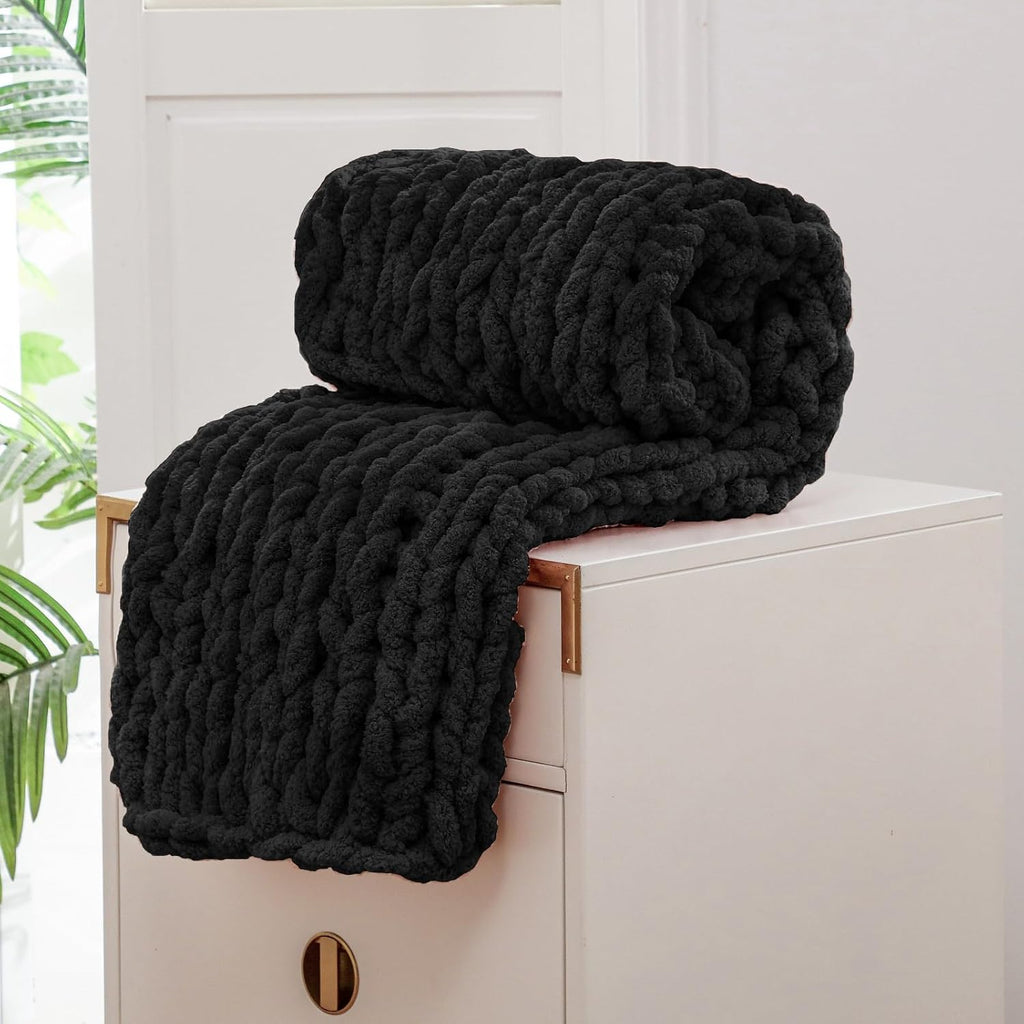 Chunky Knit Throw Blanket