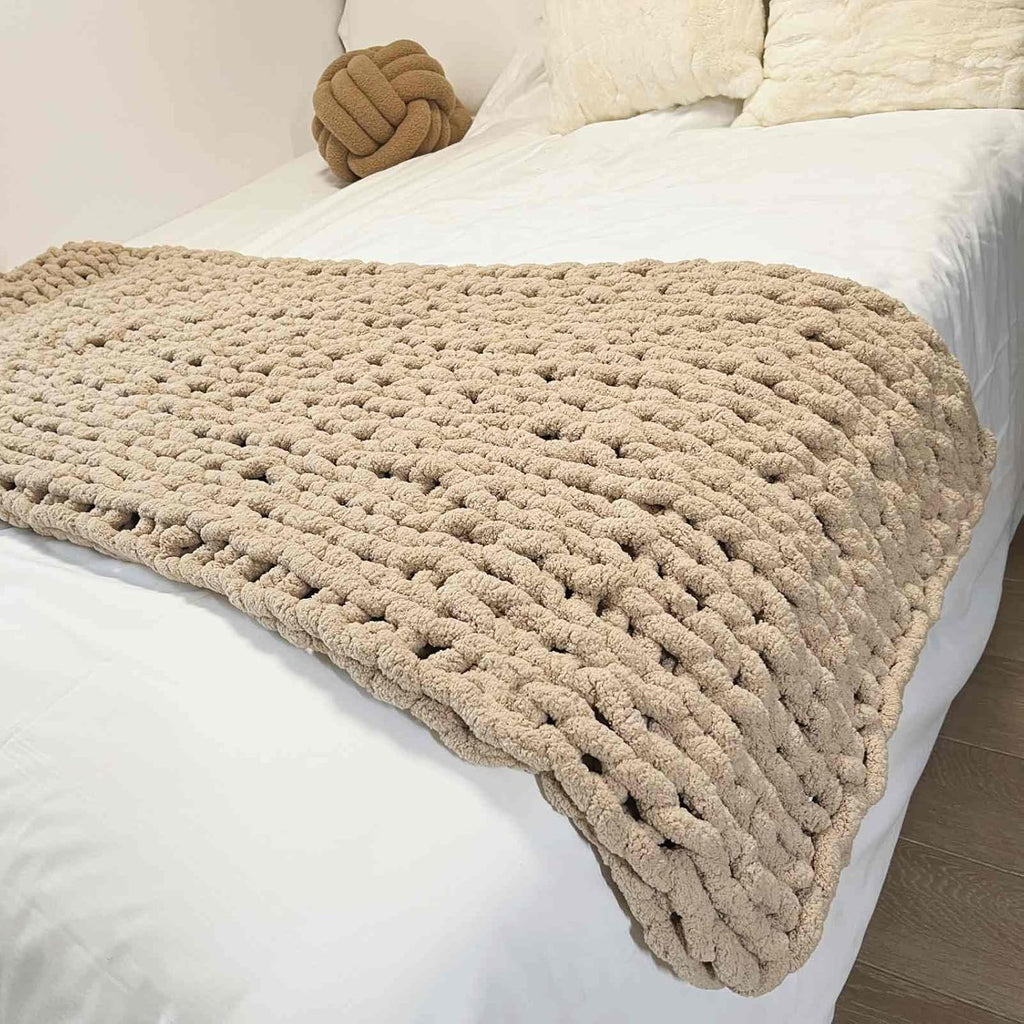 Knit Chenille Throw Blanket