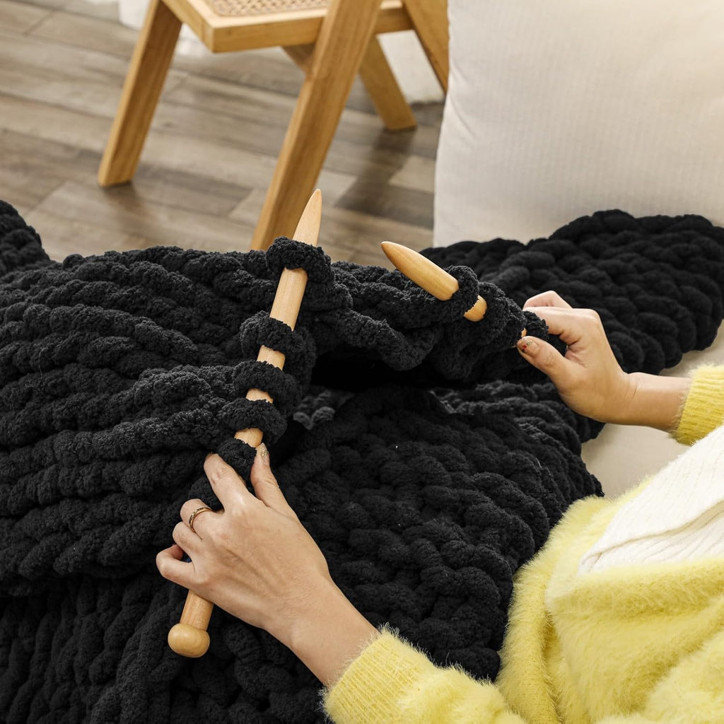 Chunky Knit Throw Blanket