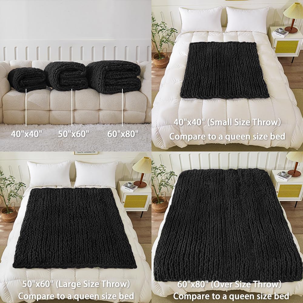 Chunky Knit Throw Blanket