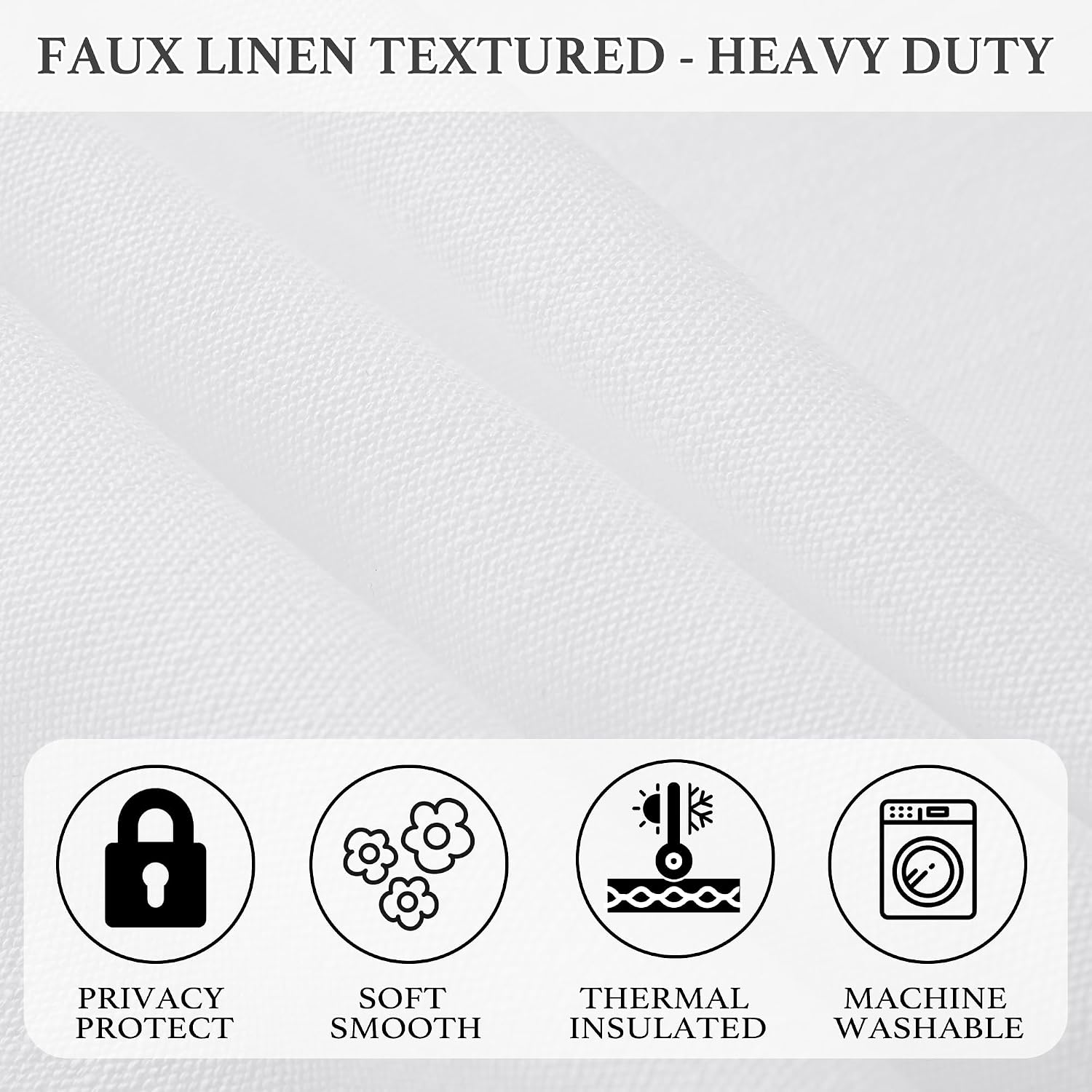 Faux Linen Pinch Pleated Curtain Panels