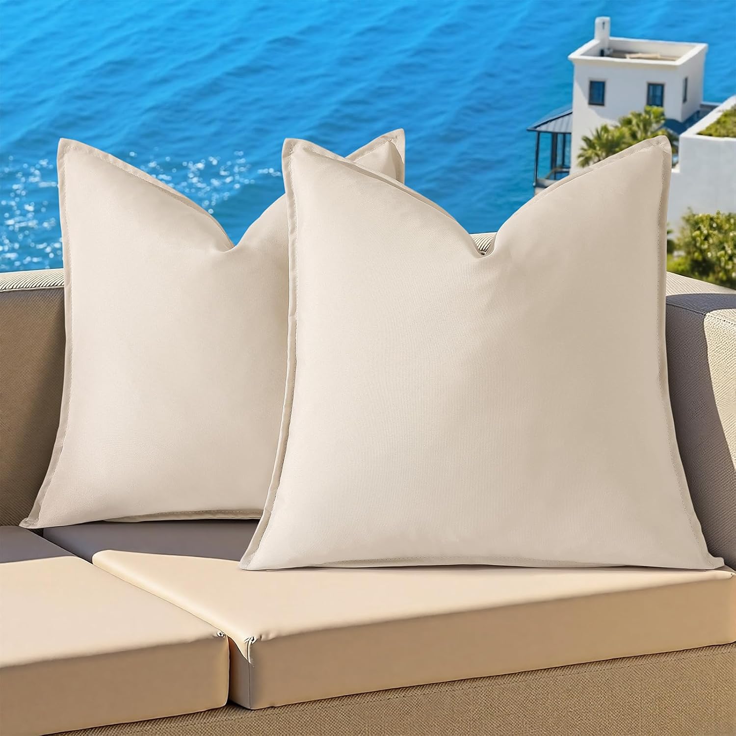 Outdoor Throw Pillow Covers Set of 2