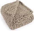 Chunky Knit Chenille Throw Blanket