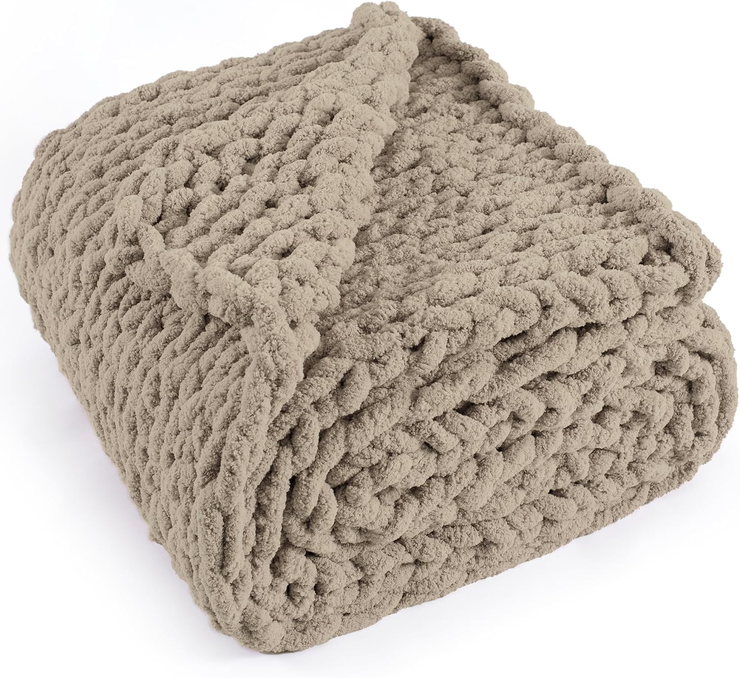 Chunky Knit Chenille Throw Blanket