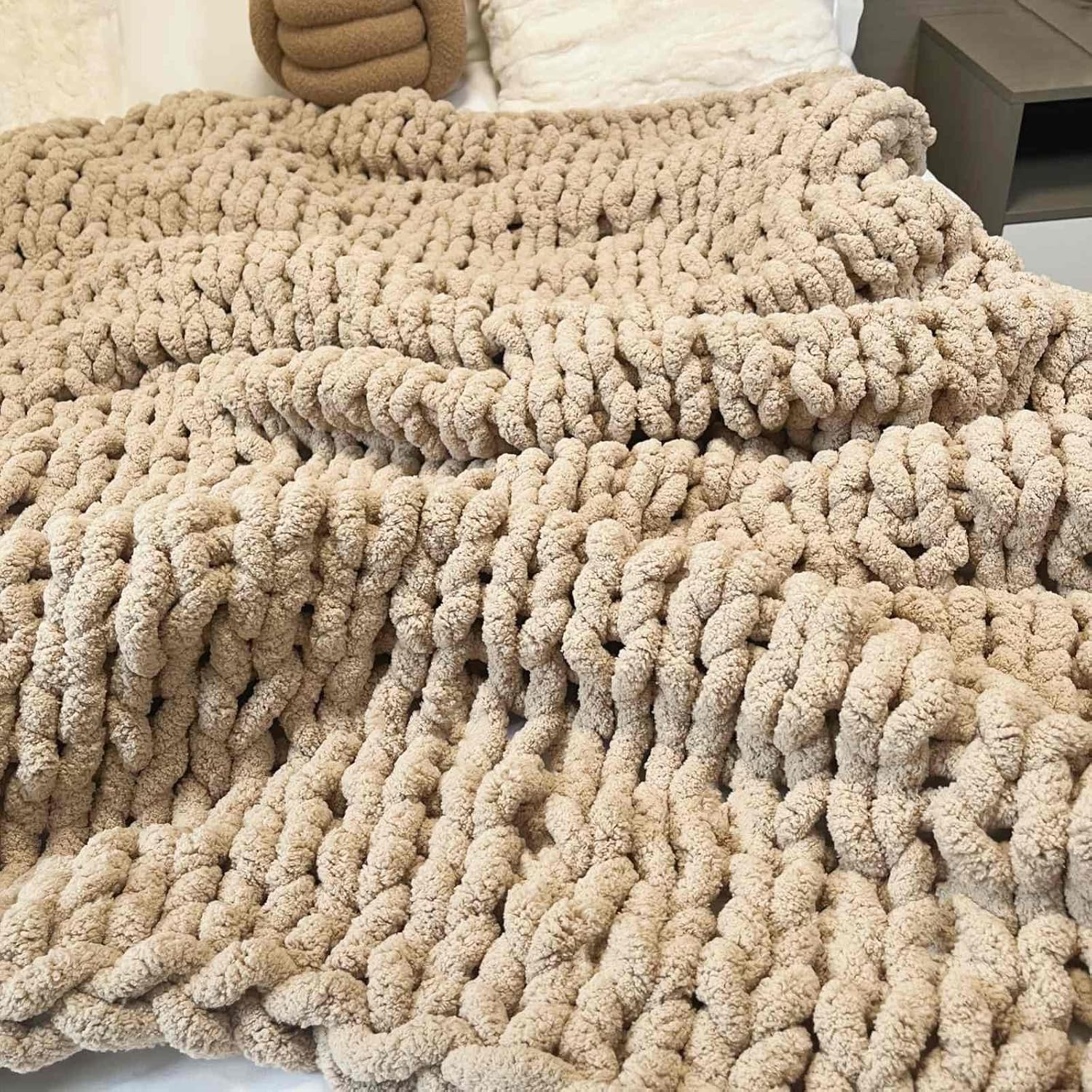 Knit Chenille Throw Blanket