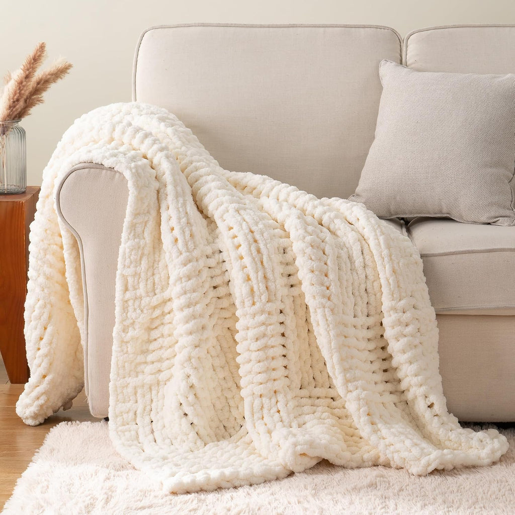Chunky Knit Throw Blanket