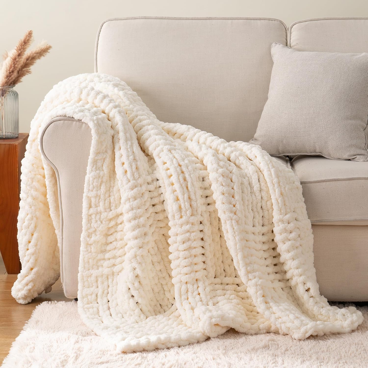 Chunky Knit Throw Blanket