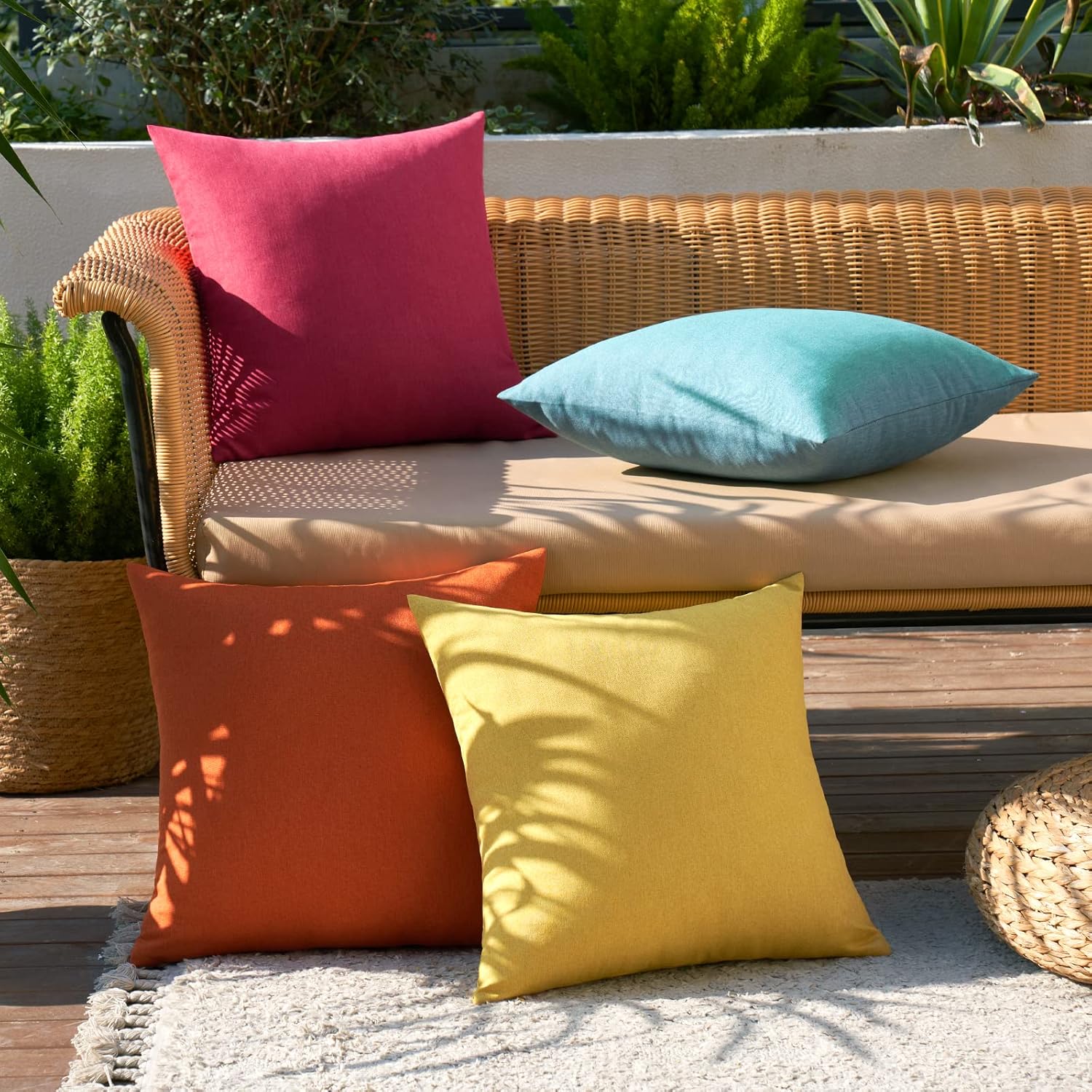 4-Pack Outdoor Throw Pillow Covers