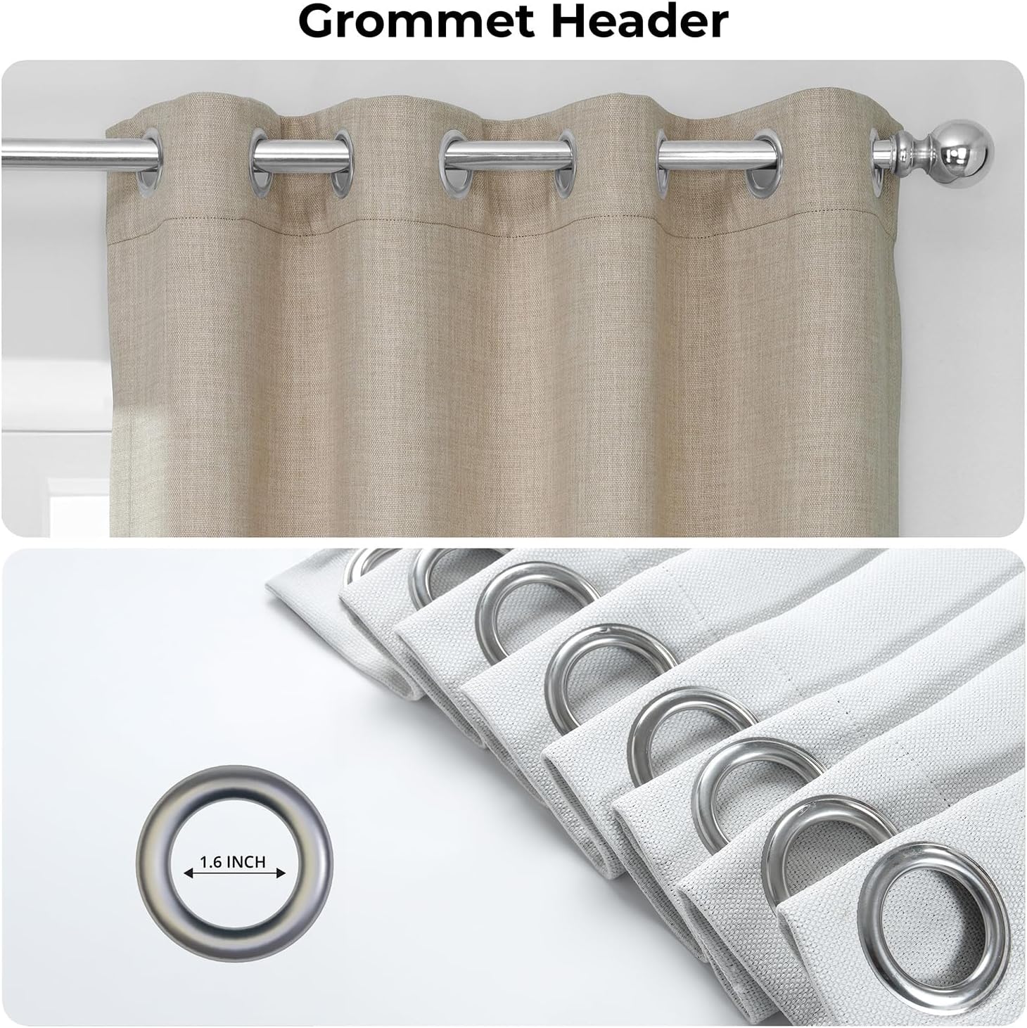 Half Price Drapes Faux Linen Curtain Panel