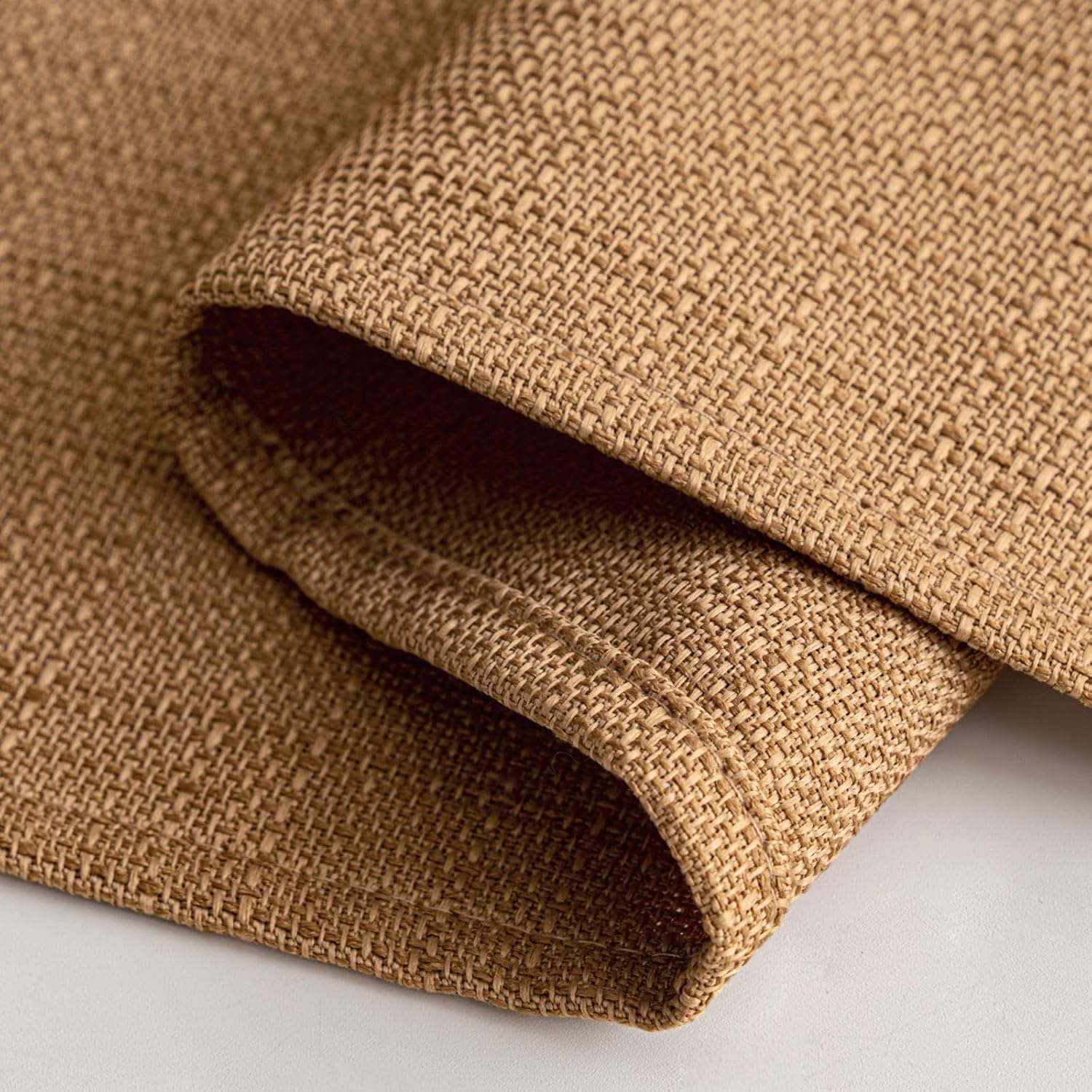 Faux Linen Light Filtering Curtain Panels