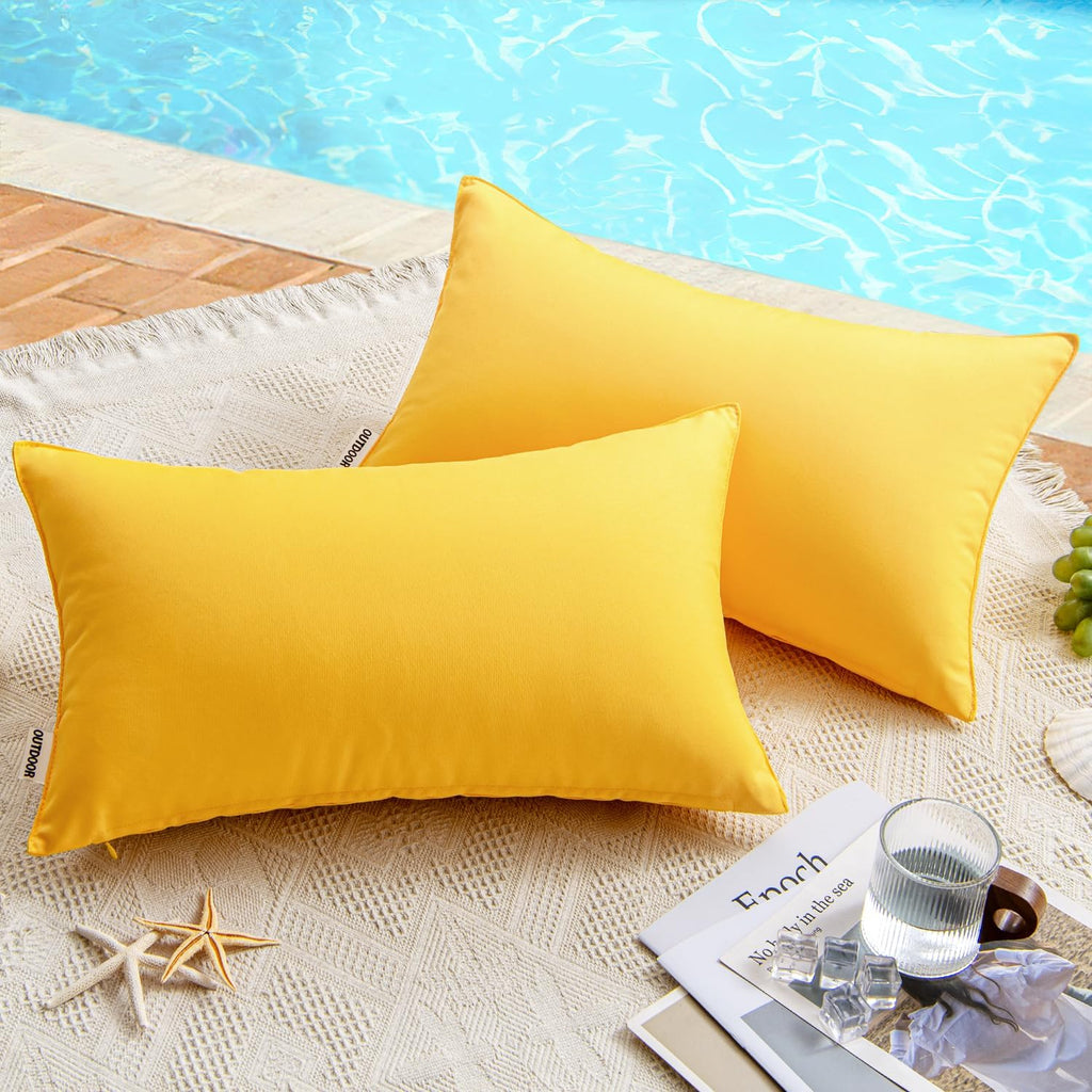 Outdoor Lumbar Pillow Covers Set of 2