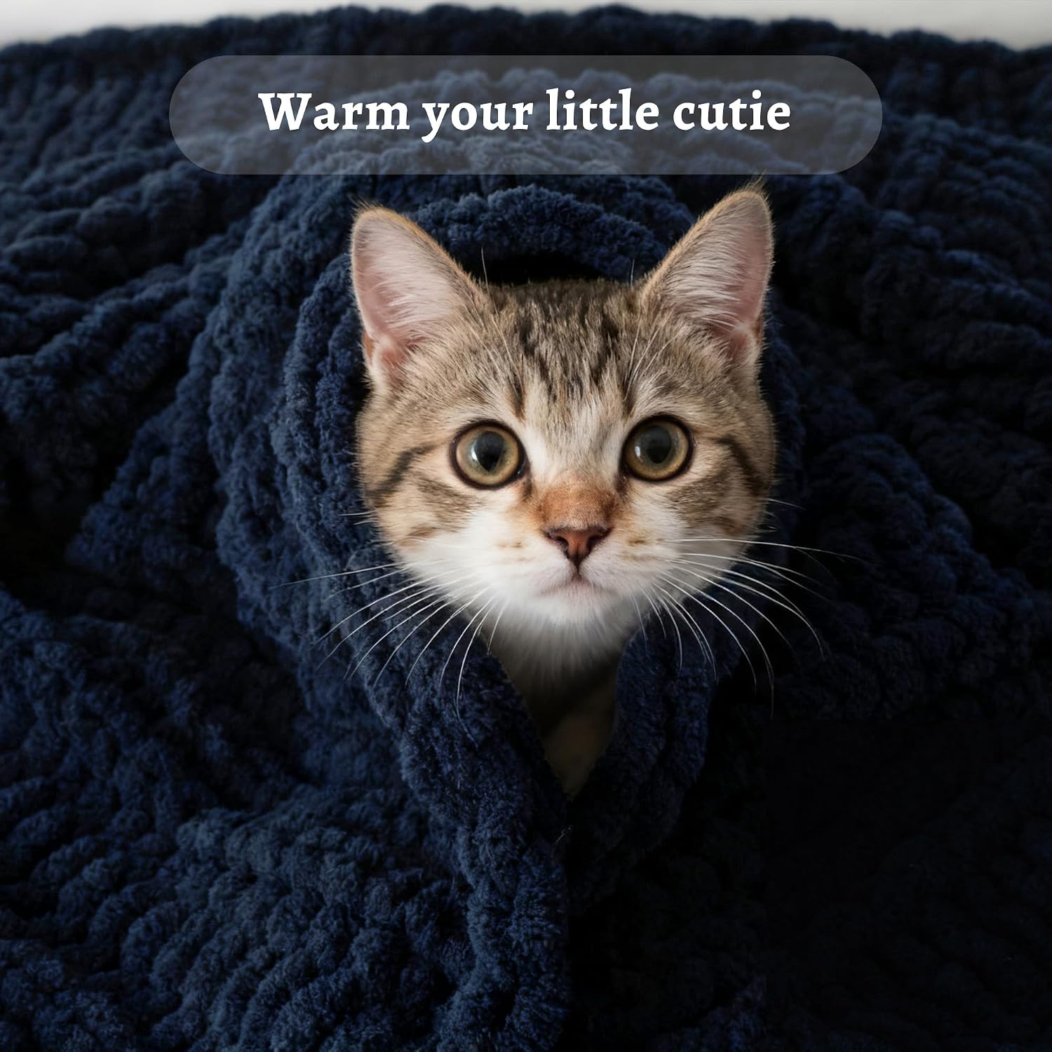 Chunky Knit Chenille Throw Blanket