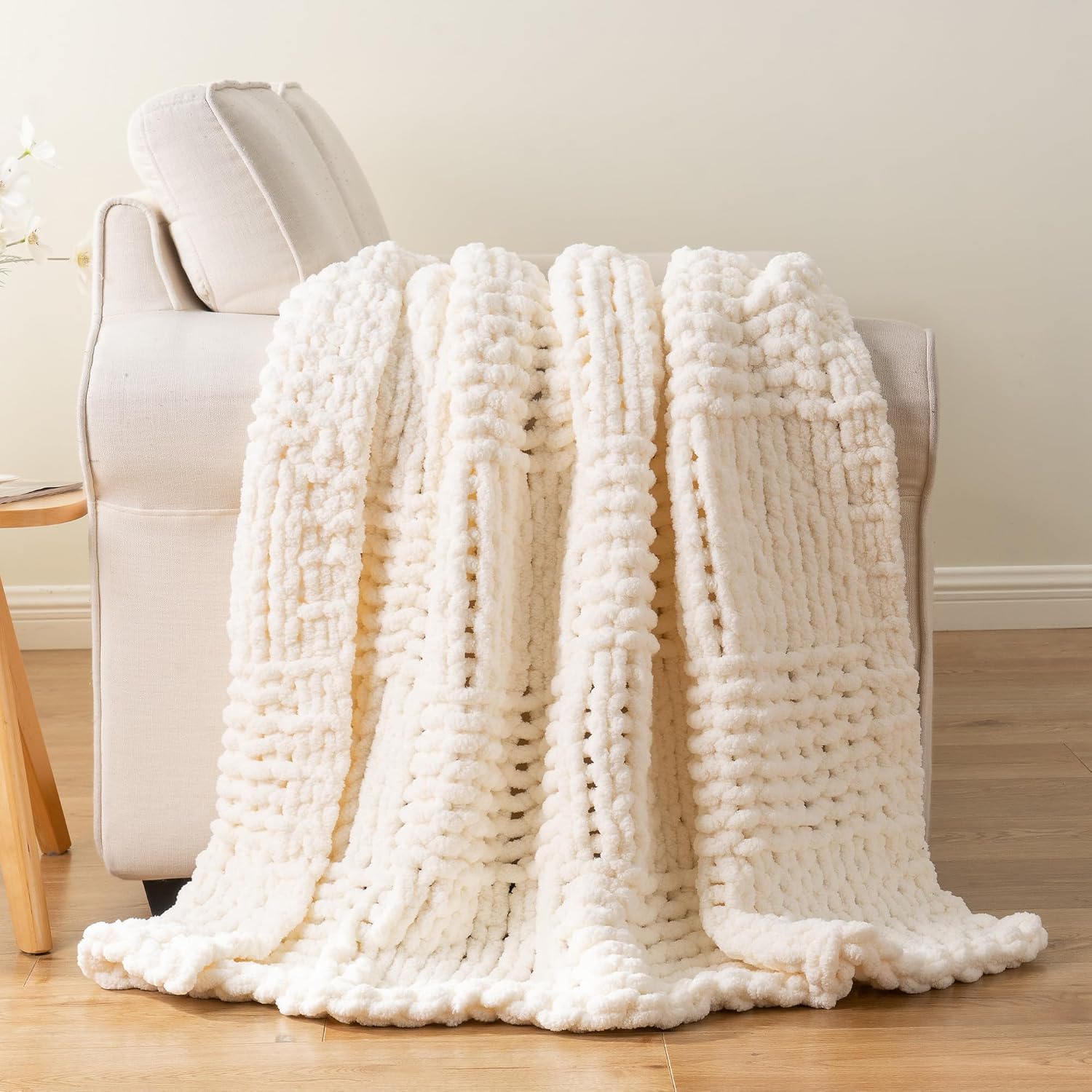 Chunky Knit Throw Blanket