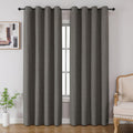 Linen Textured Blackout Curtain Panels