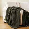 Chunky Knit Chenille Throw Blanket