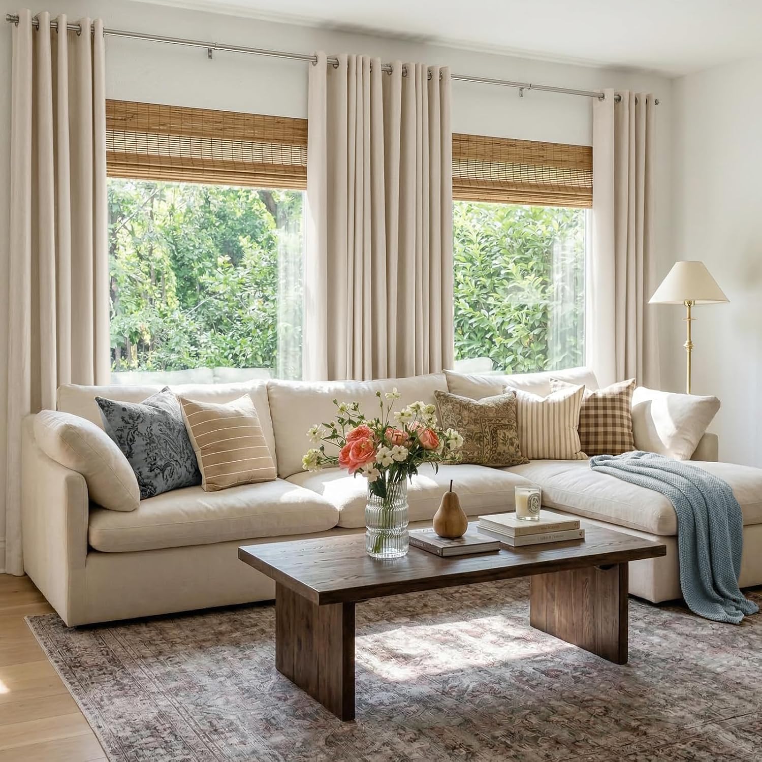 Textured Blackout Grommet Curtain Panels