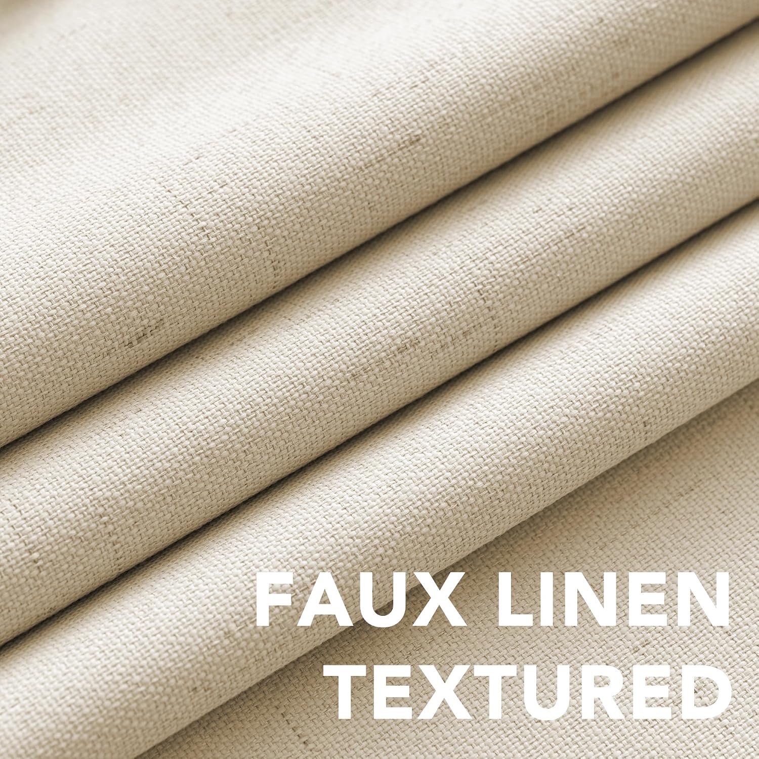 Linen Look Blackout Curtain Panels