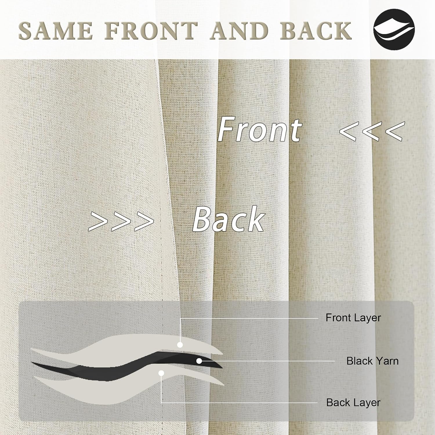 Faux Linen Pinch Pleated Blackout Curtain Panels