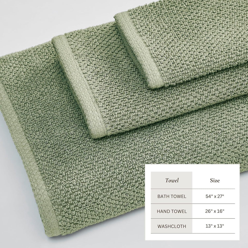Great Bay Home 6 Piece Cotton Towel Set
