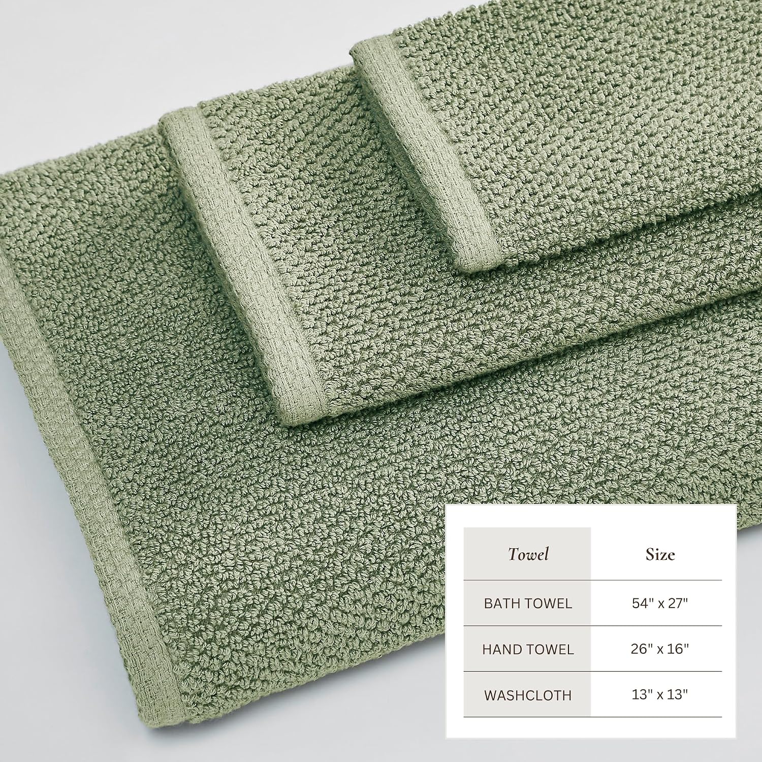 Great Bay Home 6 Piece Cotton Towel Set