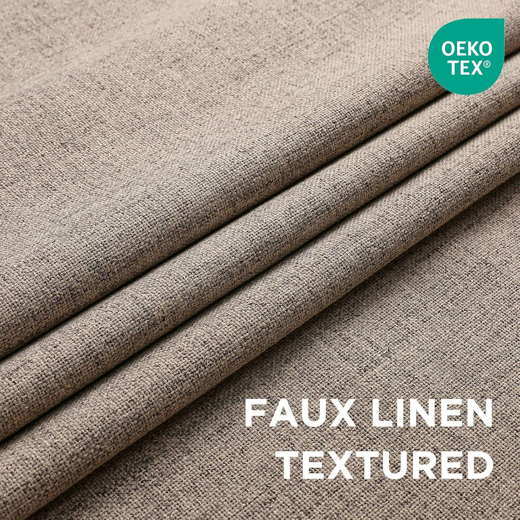 Linen Textured Blackout Grommet Curtain Panels