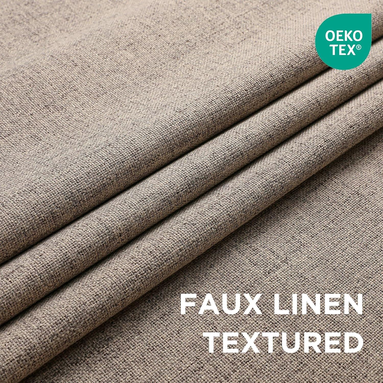 Linen Textured Blackout Grommet Curtain Panels
