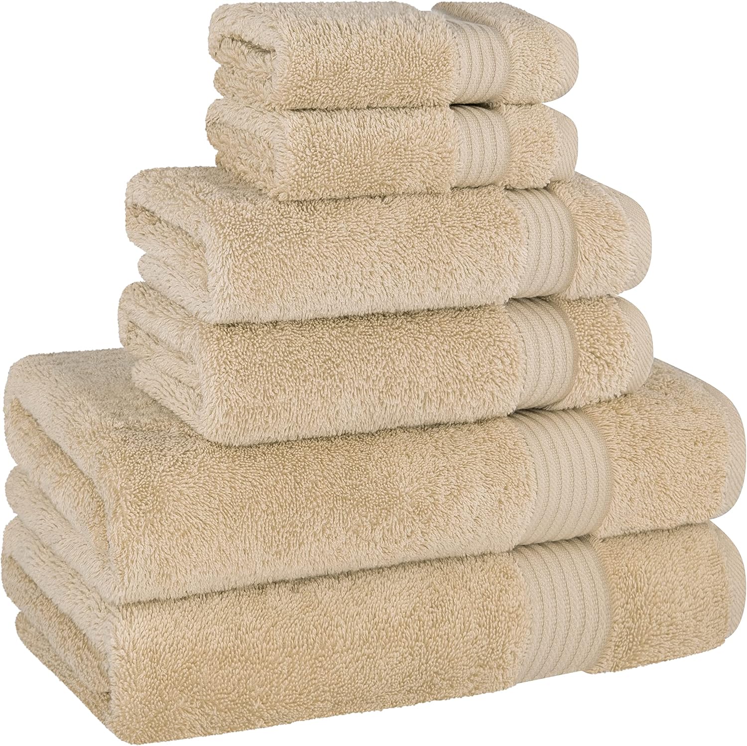 Cotton Paradise 6 Piece Turkish Cotton Towel Set