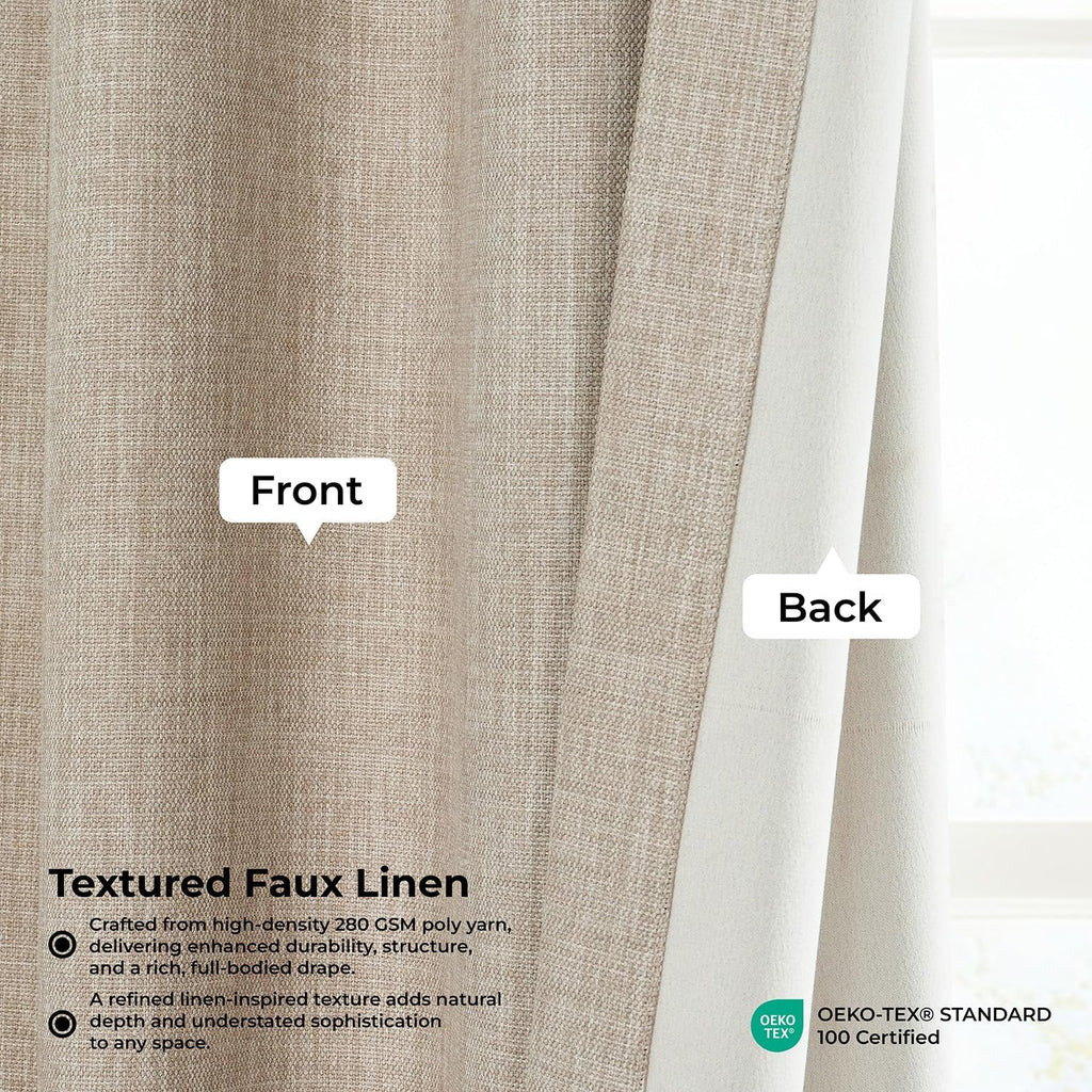 Half Price Drapes Faux Linen Curtain Panel
