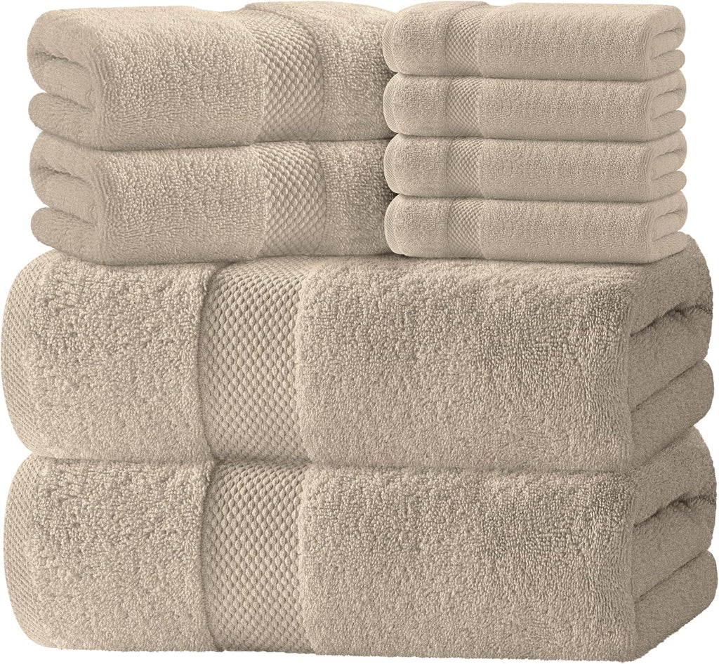 8-Piece Turkish Cotton Towel Set