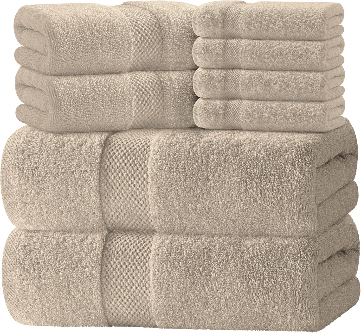 8-Piece Turkish Cotton Towel Set