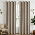 Linen Textured Blackout Grommet Curtain Panels