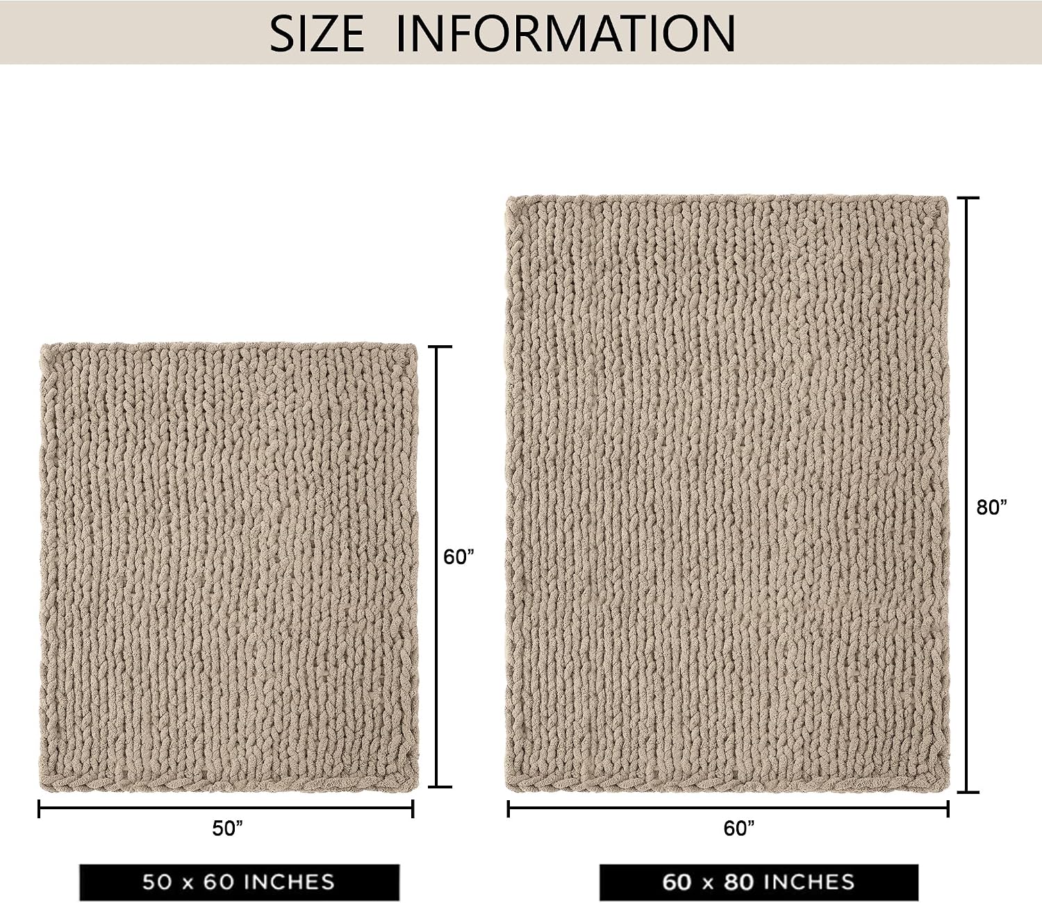 Chunky Knit Chenille Throw Blanket