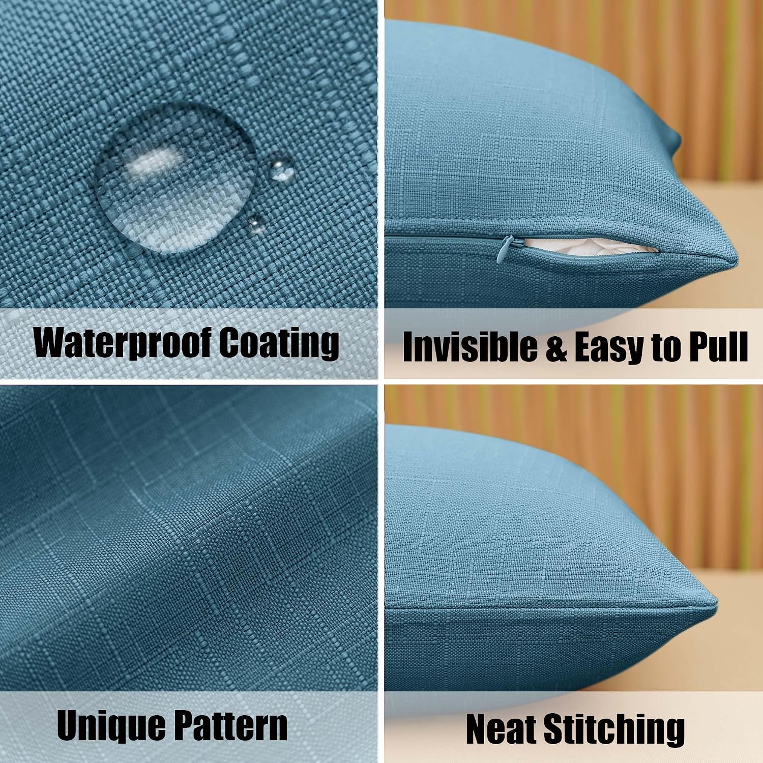 ALL Outdoor Waterproof Pillow Covers Set of 2
