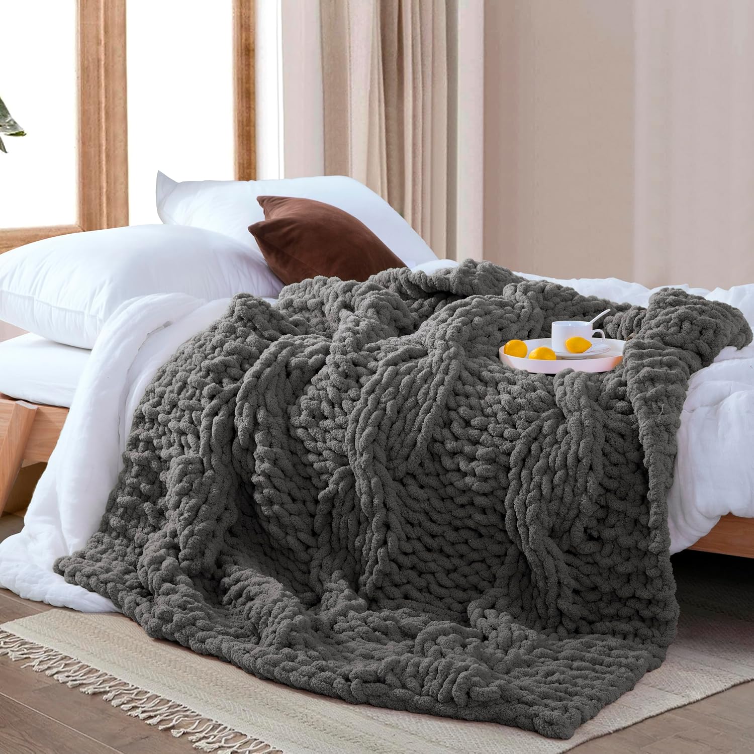 Chunky Knit Throw Blanket